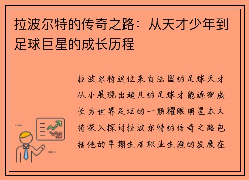 拉波尔特的传奇之路：从天才少年到足球巨星的成长历程